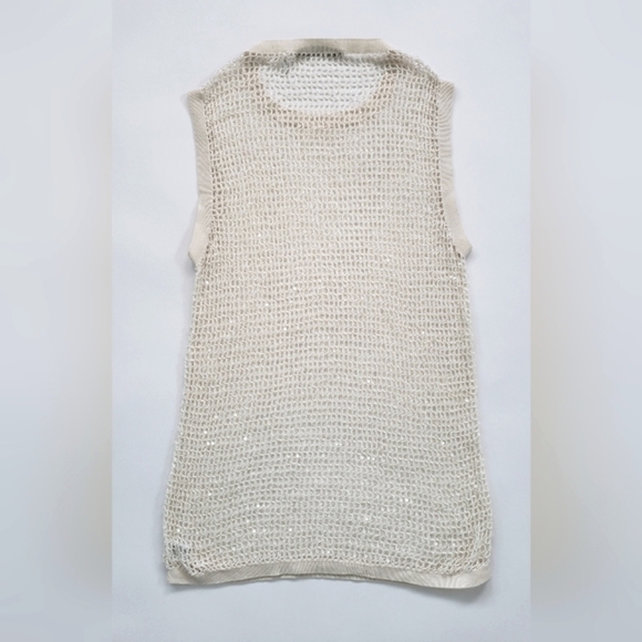 ELIE TAHARI Collection Sleeveless Beaded Silk Top - Picture 2 of 11